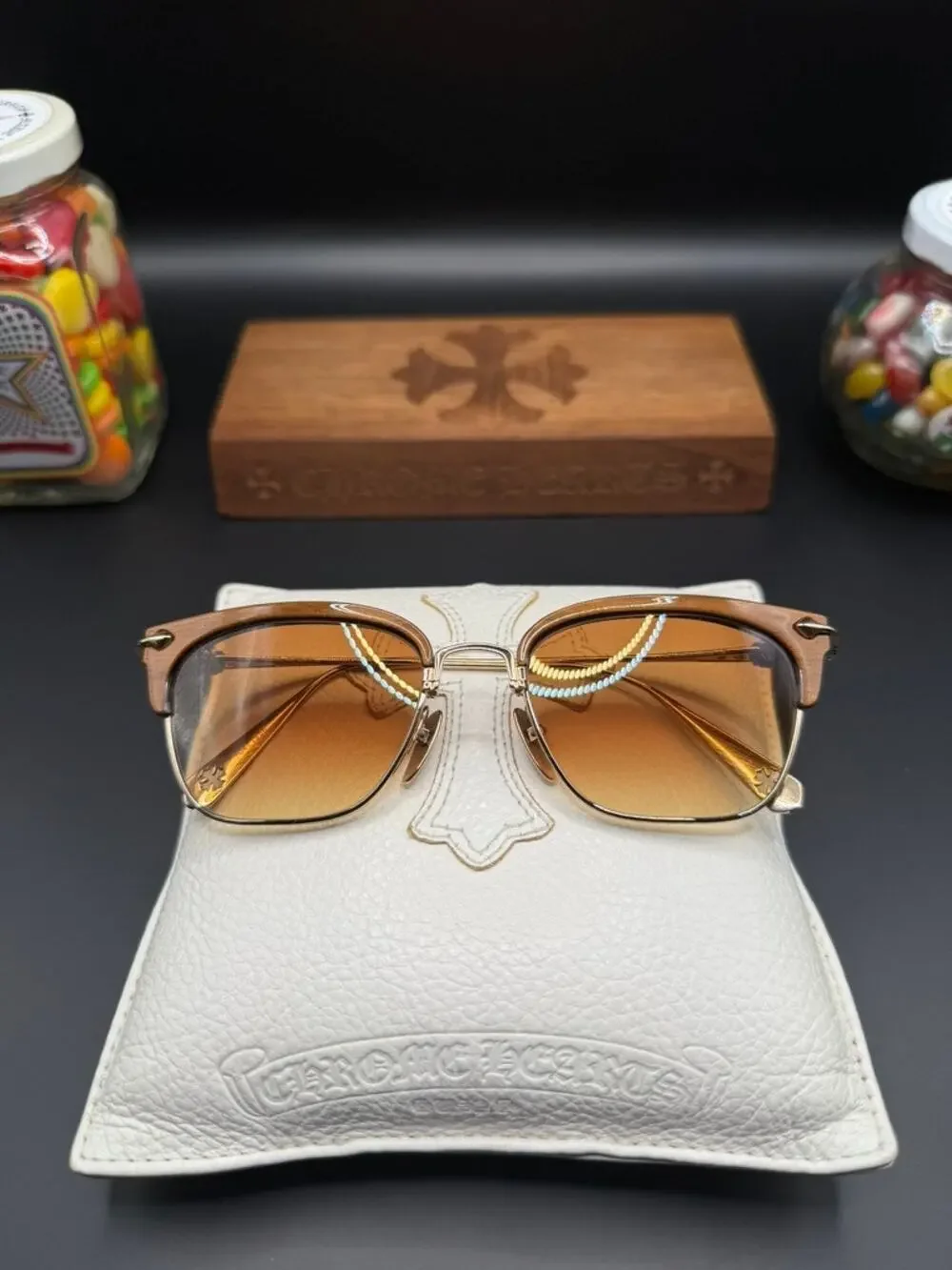 Chrome Hearts Sluntradiction A Wood Sunglasses Brown Gradient Japan